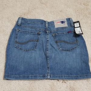 NWT New England Patriots Blitz Mini Jean Skirt